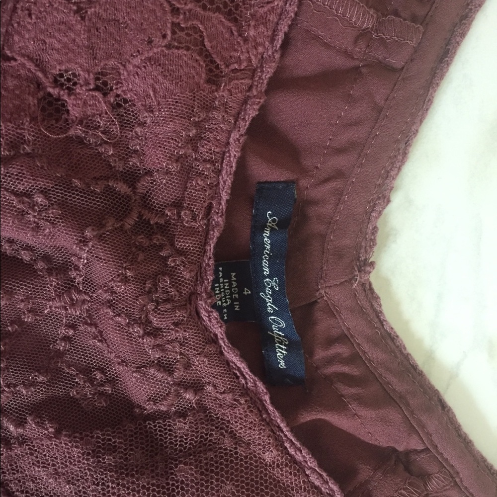 Maroon Bandana Style Dress - Picture 3 of 4